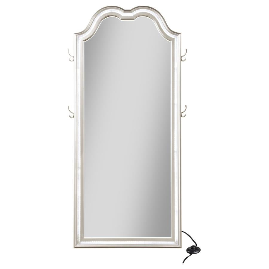 Evangeline Silver Floor Mirror - furniture place usa