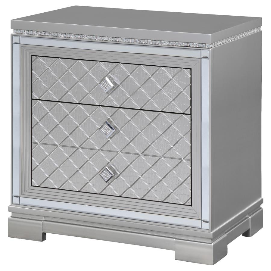 Eleanor Silver Nightstand - furniture place usa