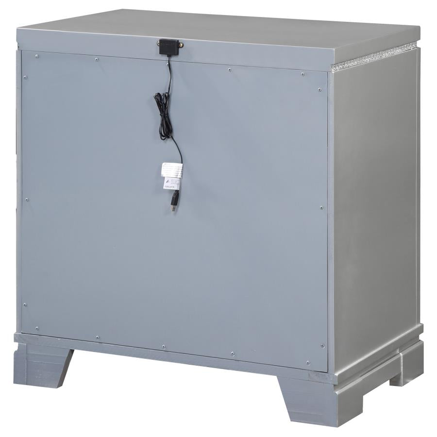 Eleanor Silver Nightstand - furniture place usa