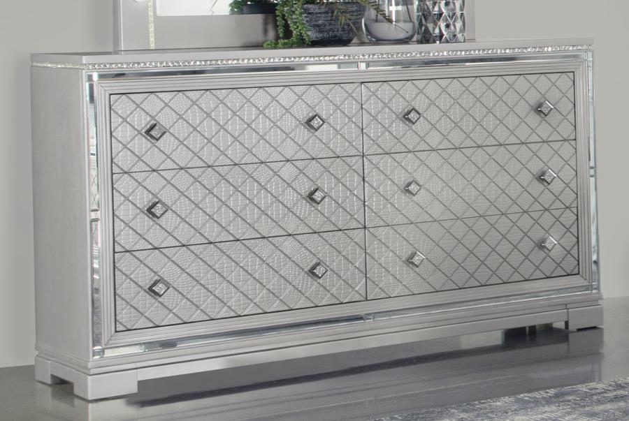 Eleanor Silver Dresser - furniture place usa