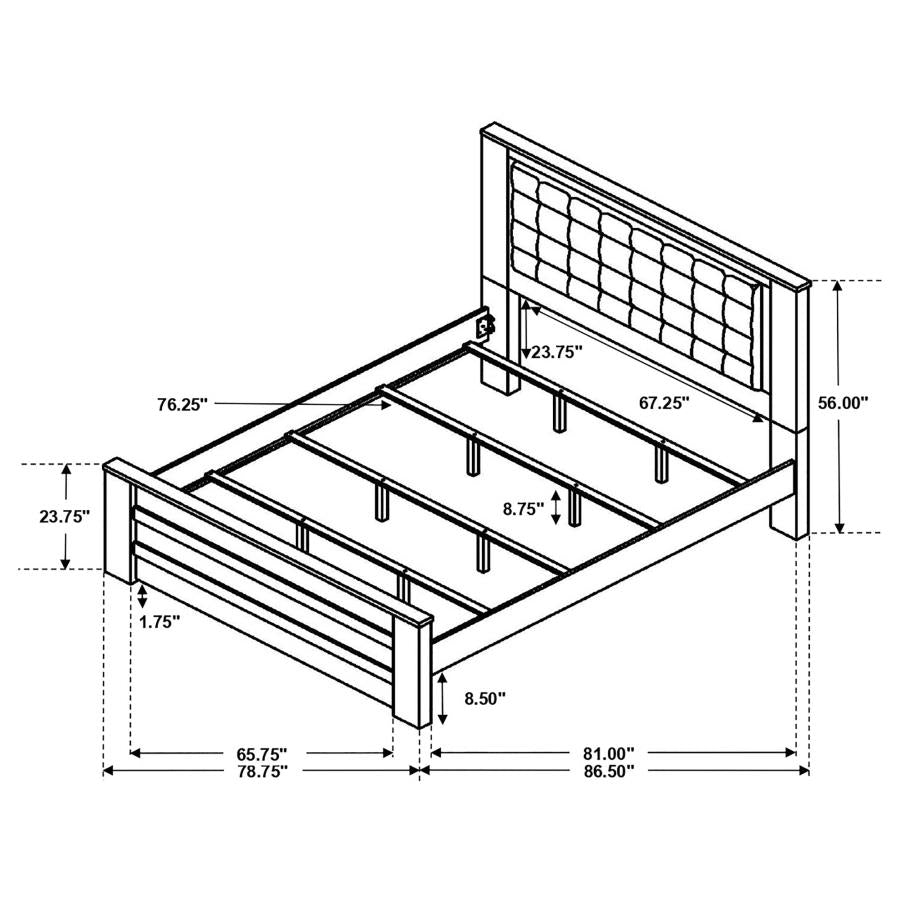 Ridgedale Brown Eastern King Bed - furniture place usa