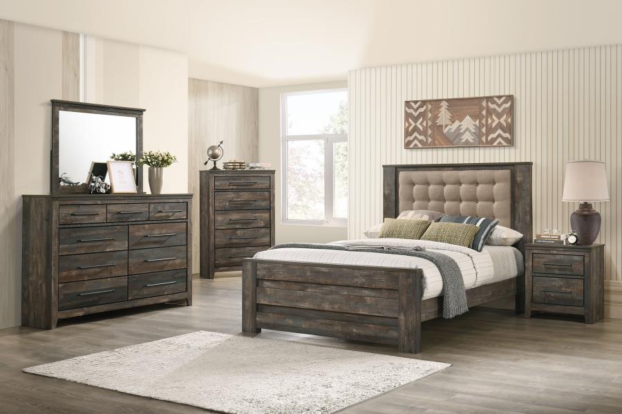 Ridgedale Brown Queen Bed 5 Pc Set - furniture place usa