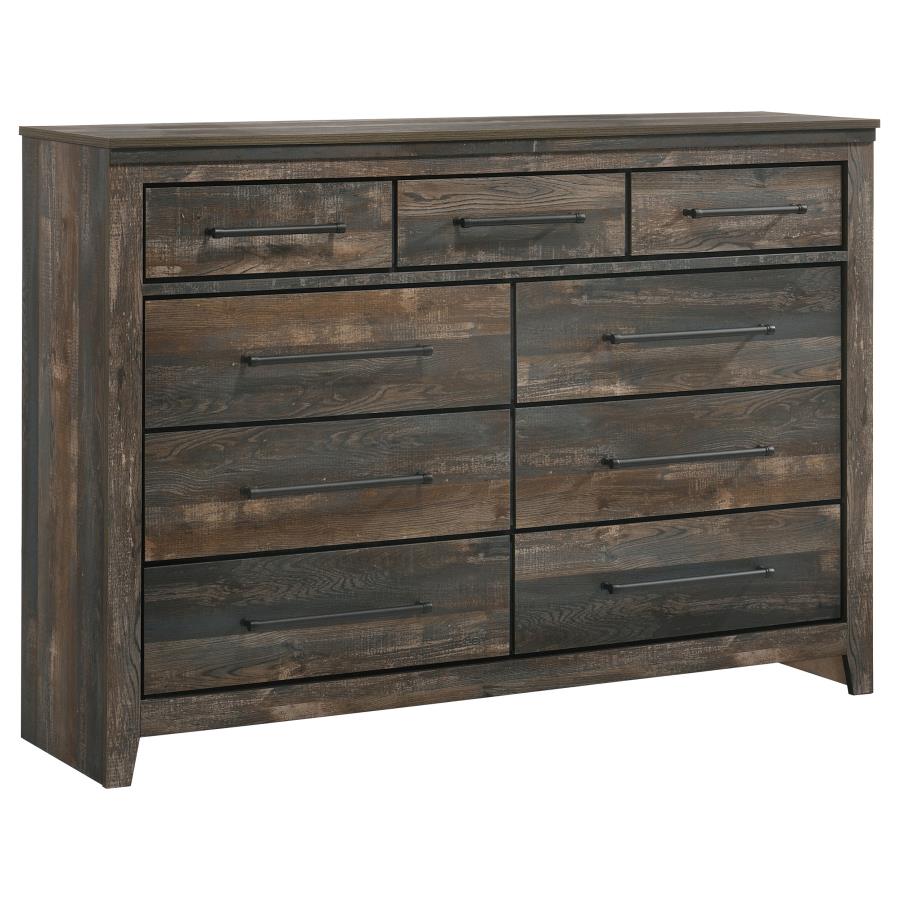 Ridgedale Brown Queen Bed 5 Pc Set - furniture place usa