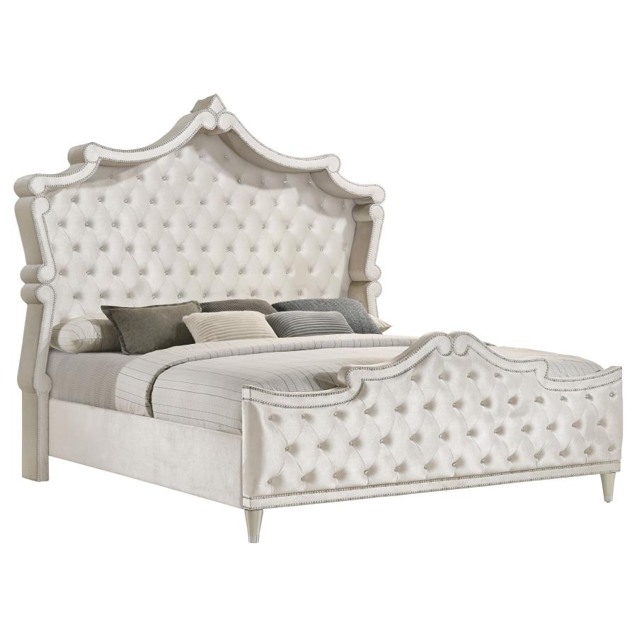Antonella Beige California King Bed - furniture place usa