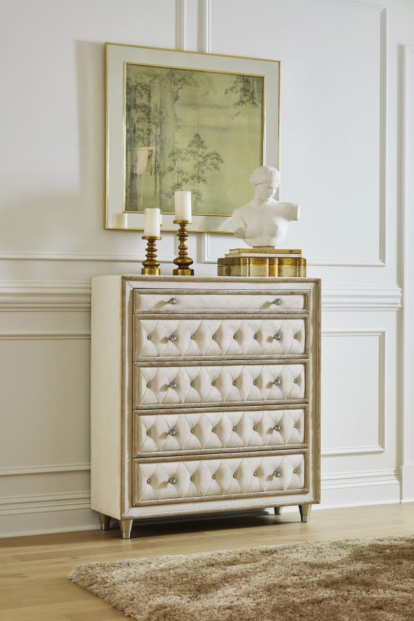 Antonella Beige Chest - furniture place usa