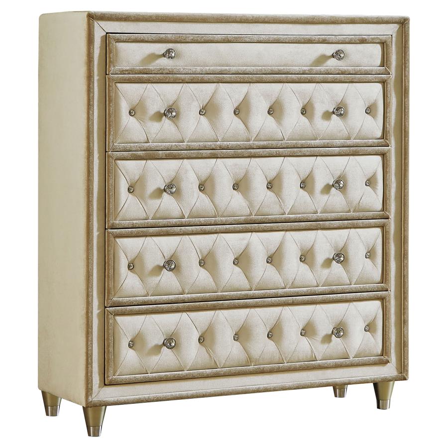 Antonella Beige Chest - furniture place usa