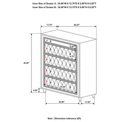 Antonella Beige Chest - furniture place usa