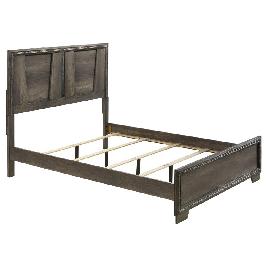 Janine Grey Queen Bed - furniture place usa