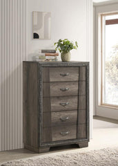 Janine Grey Chest - furniture place usa