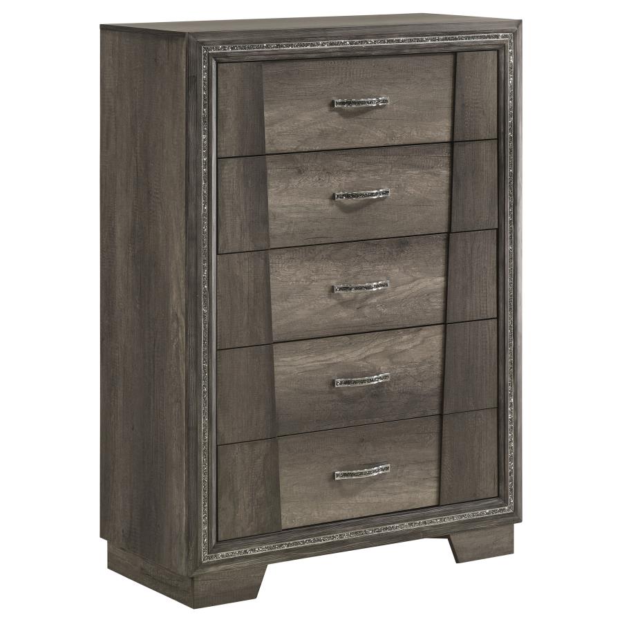 Janine Grey Chest - furniture place usa