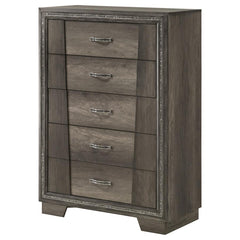 Janine Grey Chest - furniture place usa