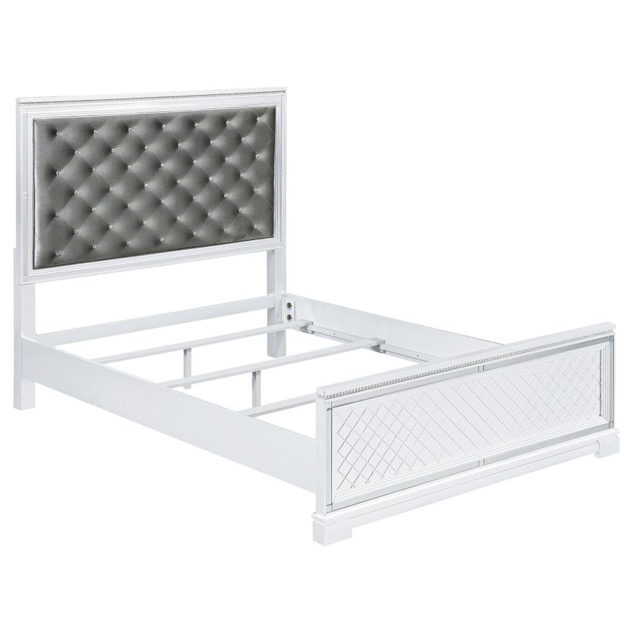 Eleanor White California King Bed 5 Pc Set - furniture place usa
