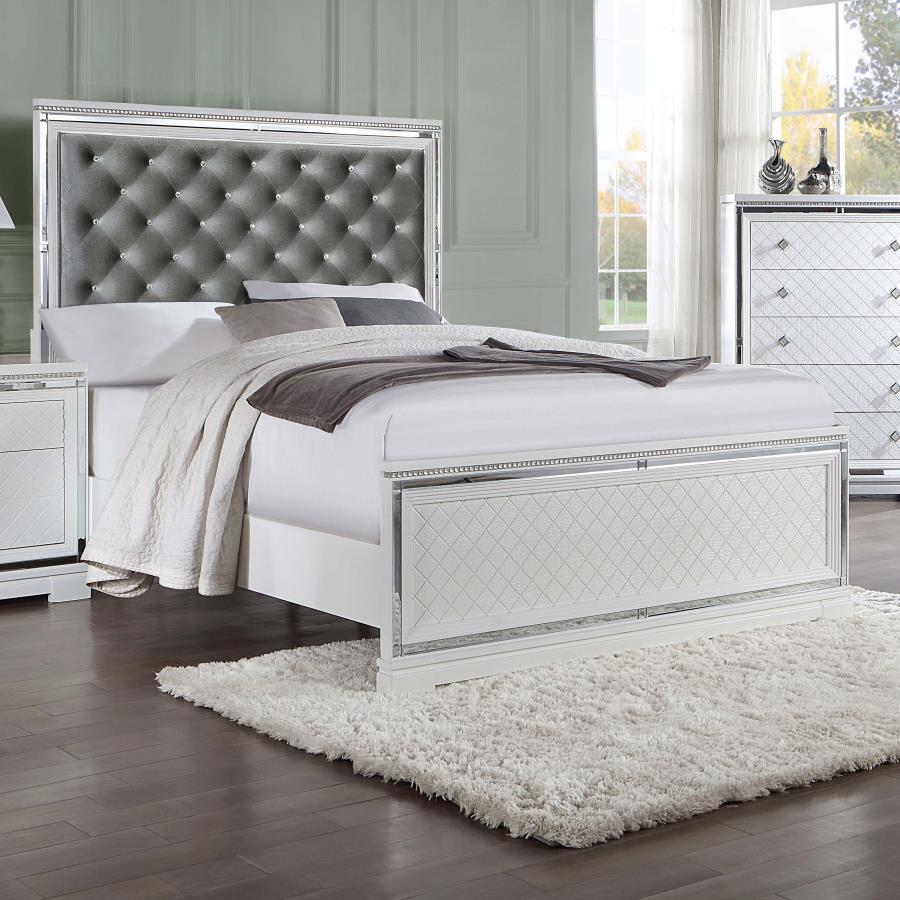 Eleanor White Queen Bed - furniture place usa