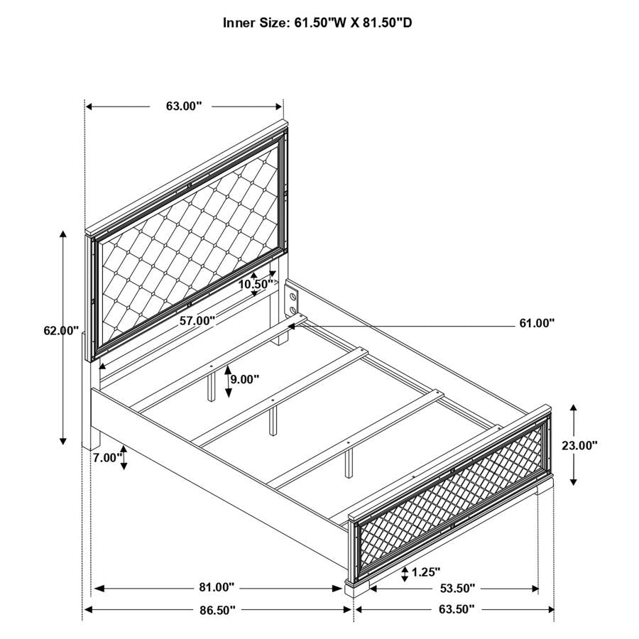 Eleanor White Queen Bed - furniture place usa
