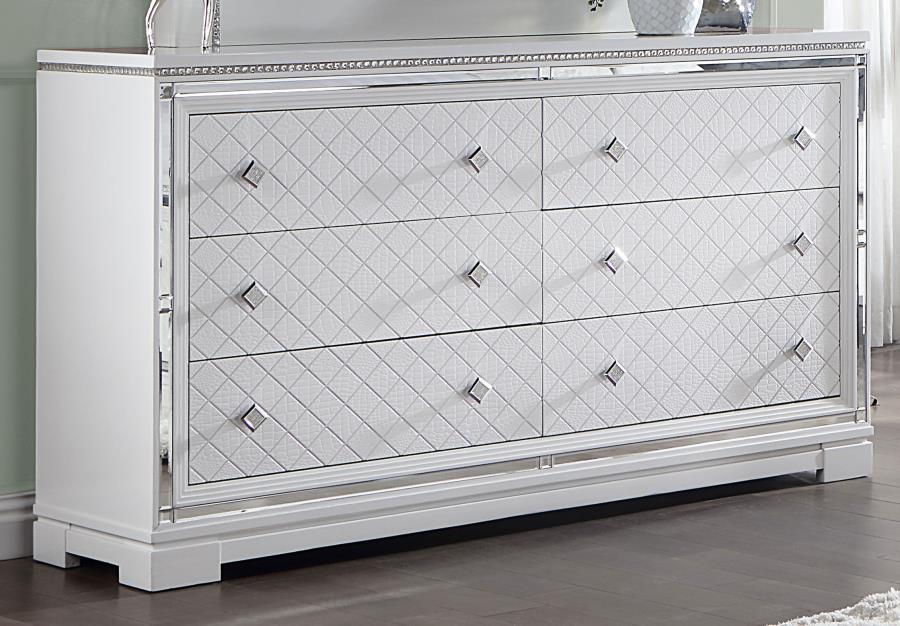 Eleanor White Dresser - furniture place usa