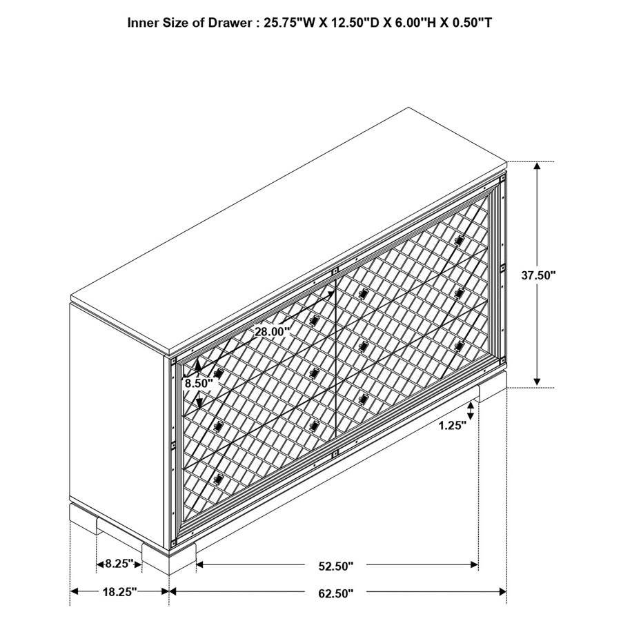 Eleanor White Dresser - furniture place usa