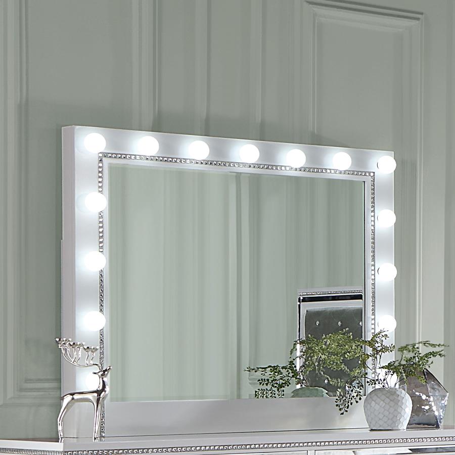 Eleanor White Dresser Mirror - furniture place usa