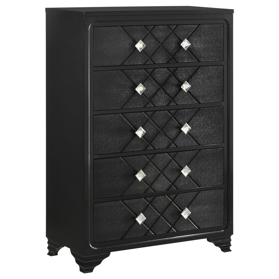 Penelope Black Chest - furniture place usa