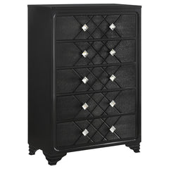 Penelope Black Chest - furniture place usa