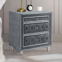 Antonella Grey Nightstand - furniture place usa