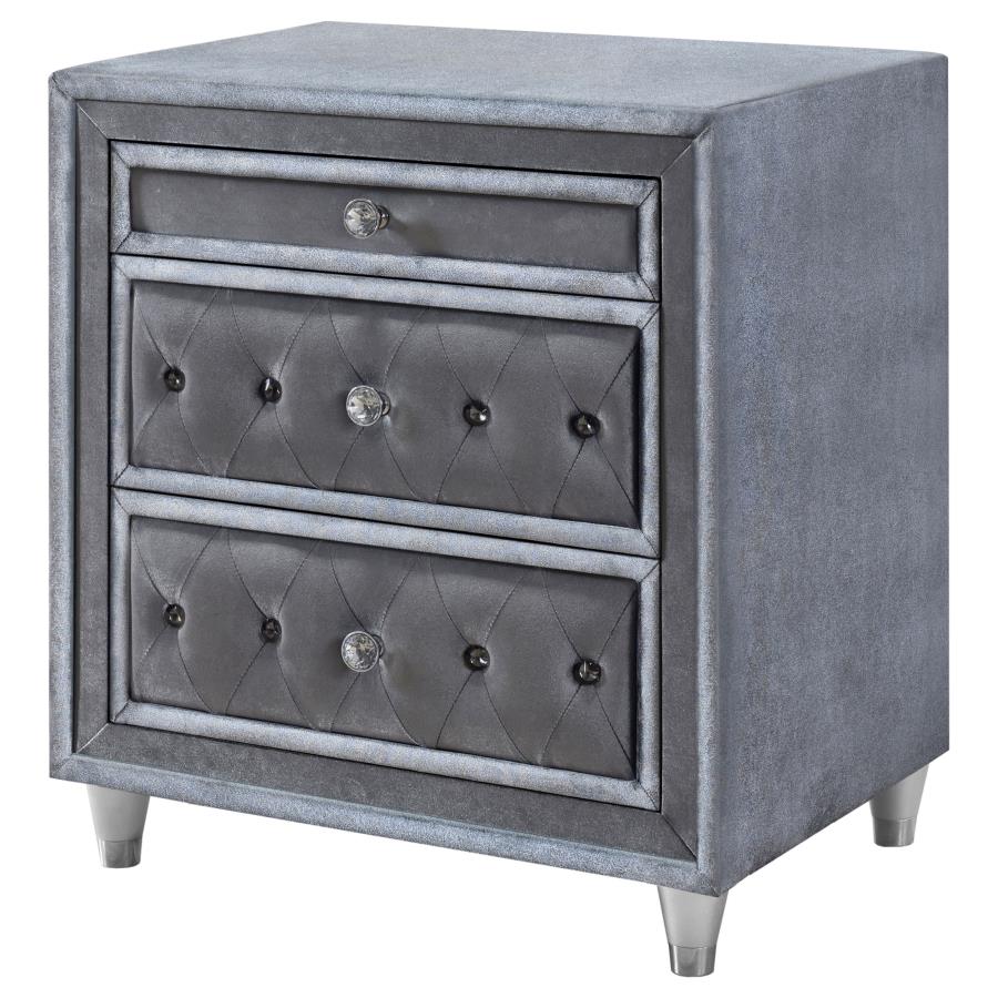Antonella Grey Nightstand - furniture place usa