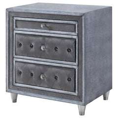 Antonella Grey Nightstand - furniture place usa