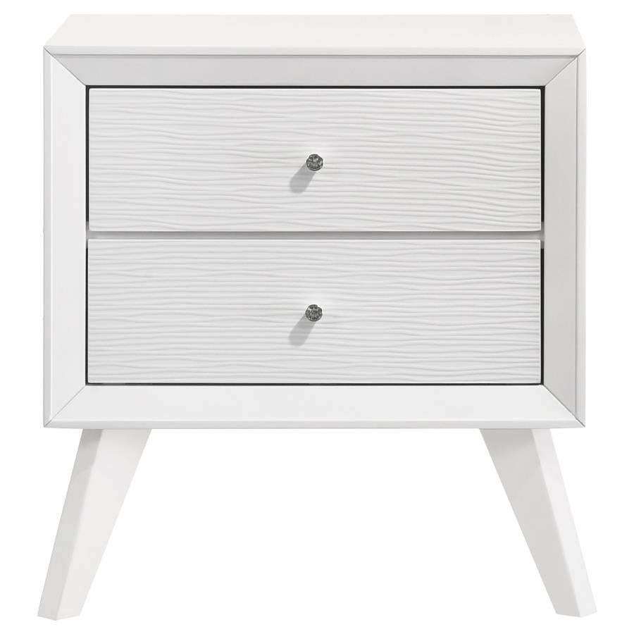 Janelle White Queen Bed 4 Pc Set - furniture place usa