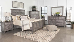 Avenue Grey California King Bed 4 Pc Set - furniture place usa