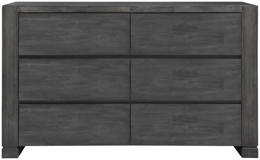 Lorenzo Grey Queen Bed 5 Pc Set - furniture place usa