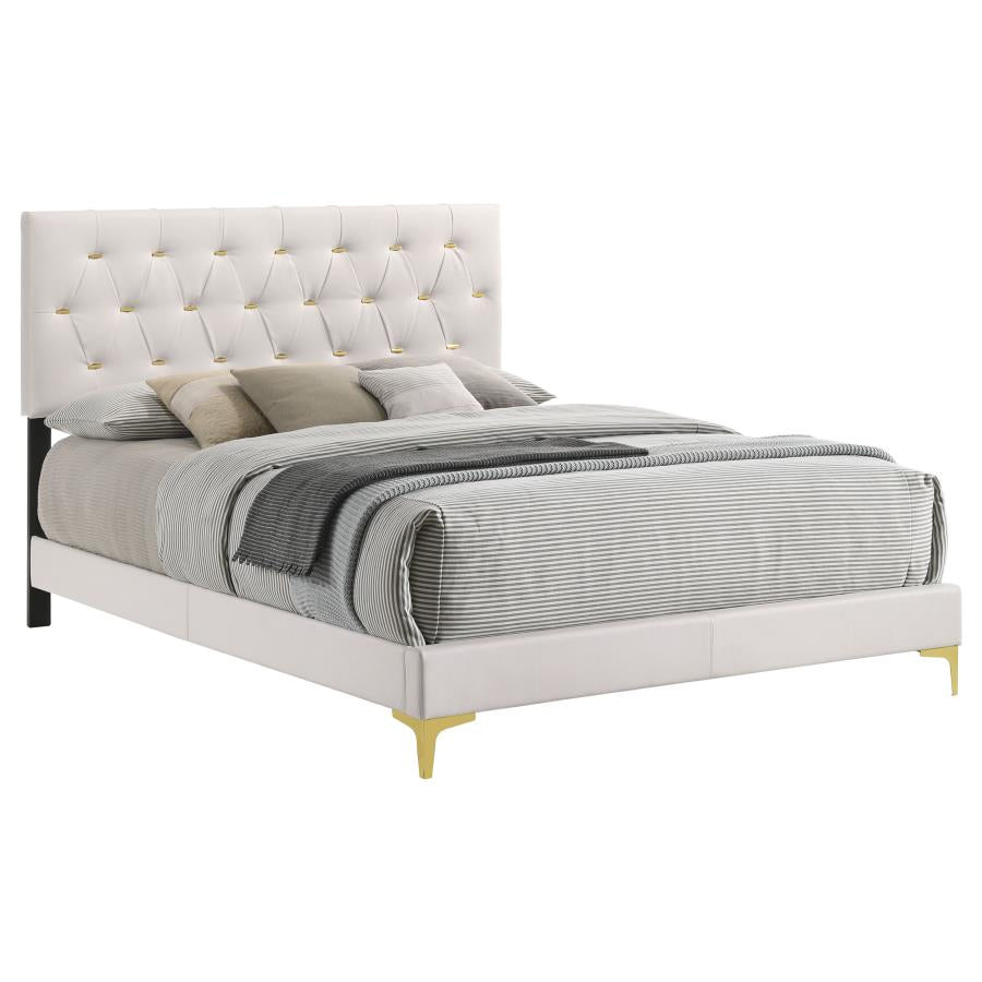 Kendall White Eastern King Bed - furniture place usa