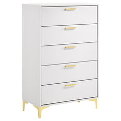 Kendall White Chest - furniture place usa