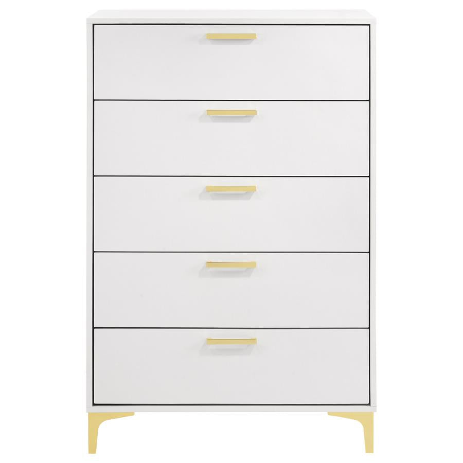 Kendall White Chest - furniture place usa