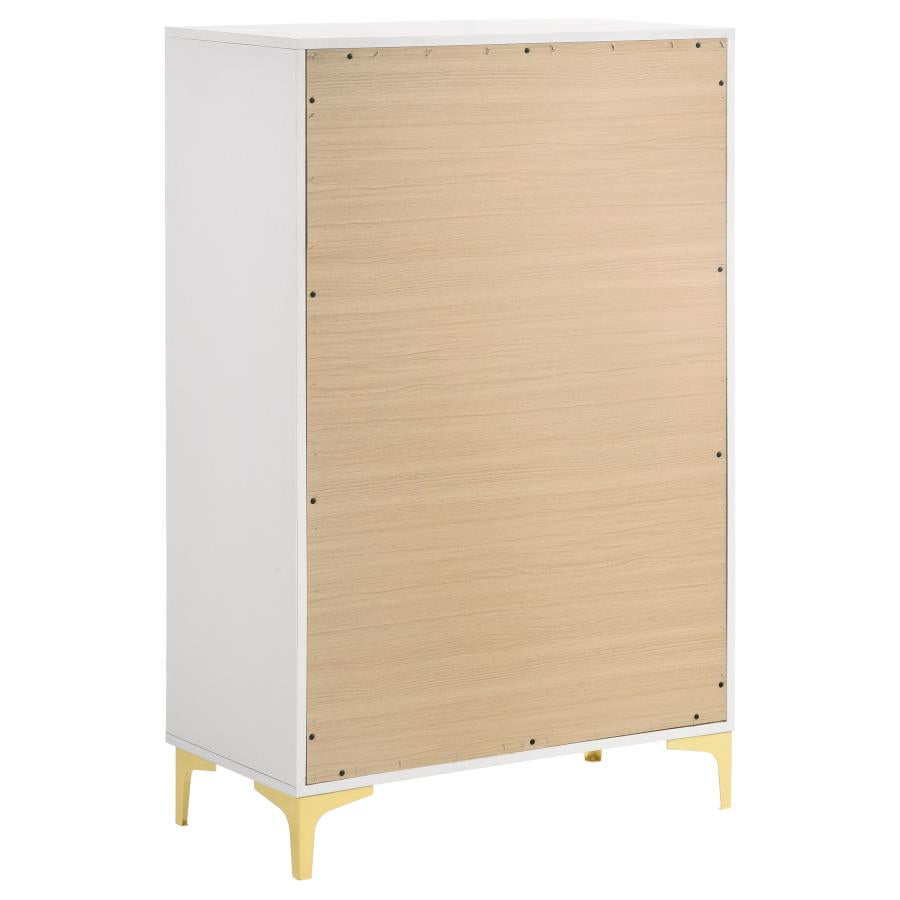 Kendall White Chest - furniture place usa