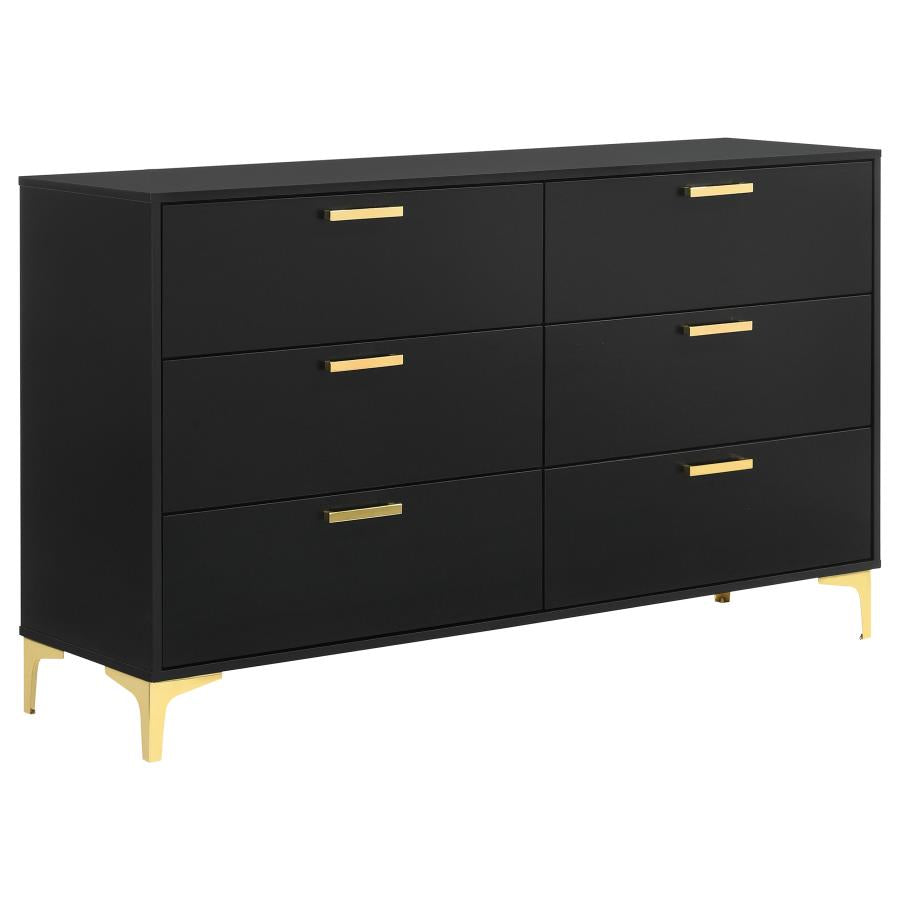 Kendall Black Queen Bed 5 Pc Set - furniture place usa