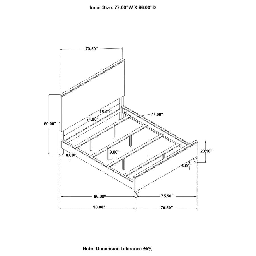 Nathan Grey California King Bed - furniture place usa