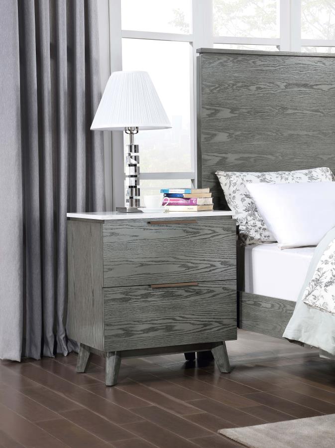 Nathan Grey Nightstand - furniture place usa