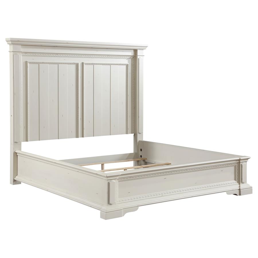 Evelyn White Eastern King Bed 4 Pc Set - furniture place usa