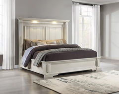 Evelyn White Eastern King Bed - furniture place usa