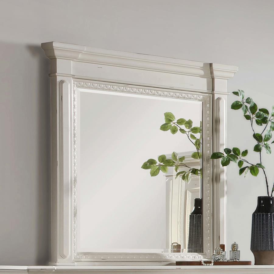 Evelyn White Dresser Mirror - furniture place usa