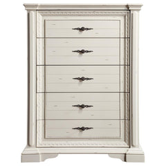 Evelyn White Chest - furniture place usa