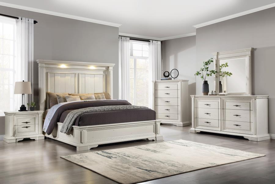 Evelyn White Chest - furniture place usa