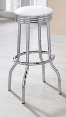 Theodore White Swivel Bar Stool - furniture place usa