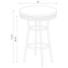 Theodore White Bar Table - furniture place usa