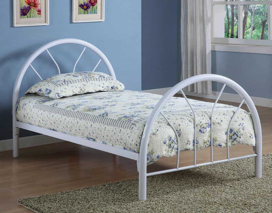 Marjorie White Twin Bed - furniture place usa