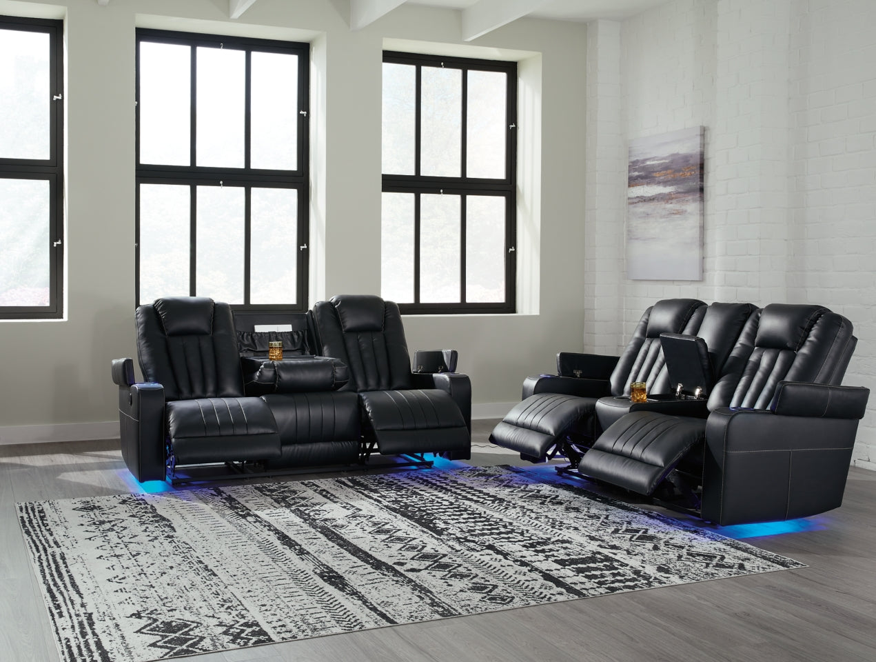 Center Point Sofa, Loveseat and Recliner - furniture place usa