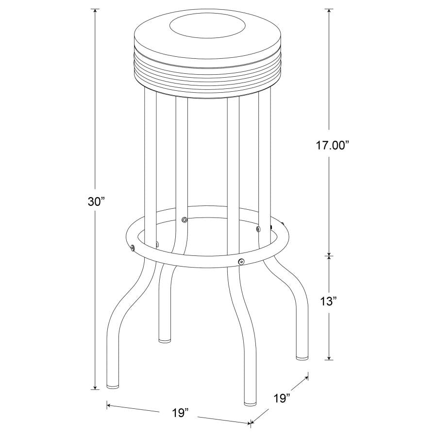 Theodore Black Swivel Bar Stool - furniture place usa