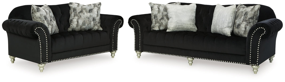Harriotte Sofa and Loveseat - furniture place usa