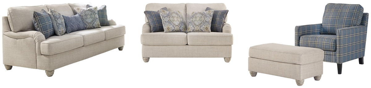 Traemore Sofa, Loveseat, Chair and Ottoman - PKG001040 - furniture place usa