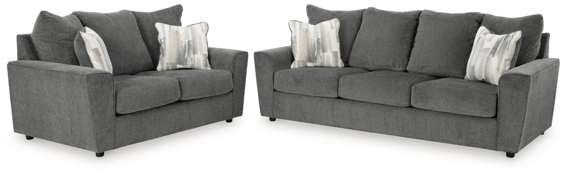 Stairatt Sofa and Loveseat - furniture place usa