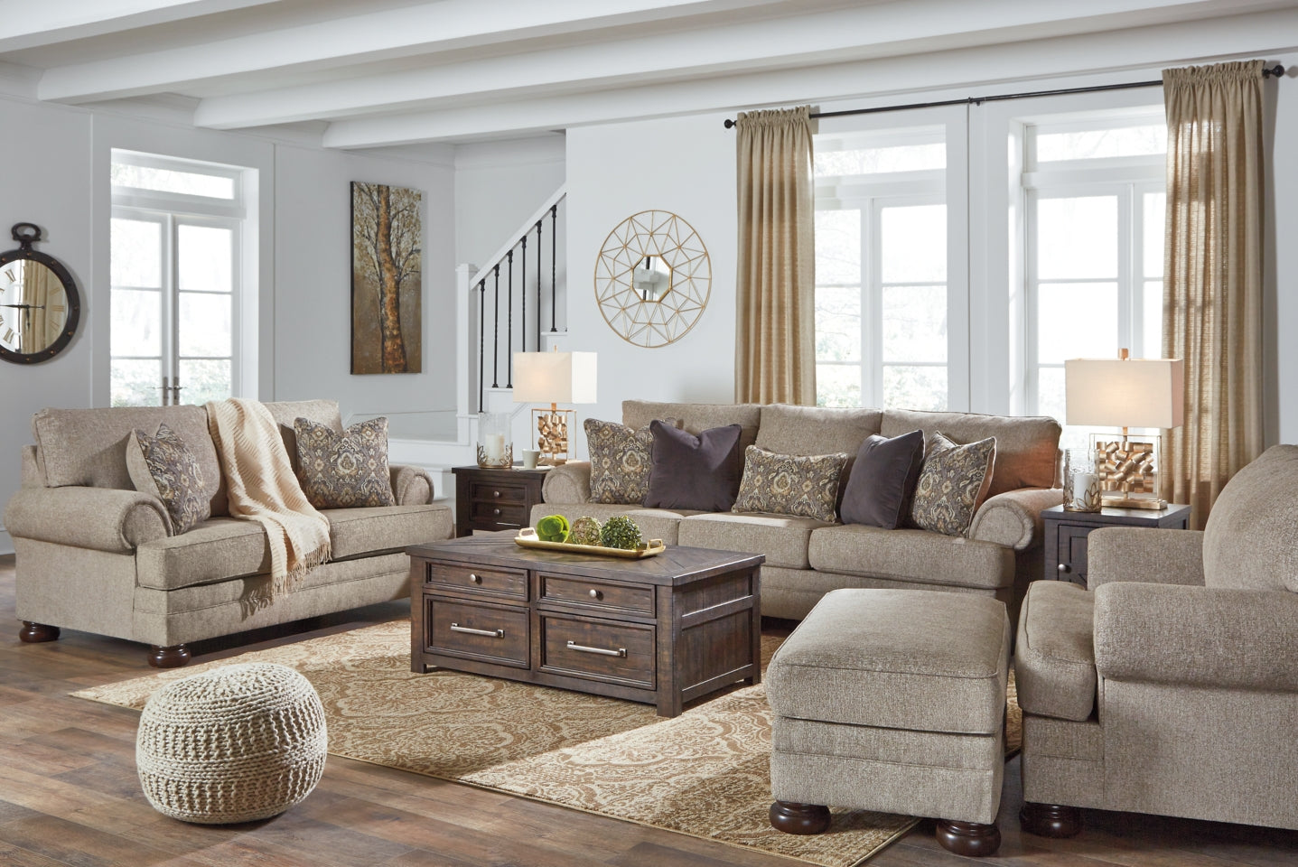 Kananwood Sofa, Loveseat, Chair and Ottoman - furniture place usa